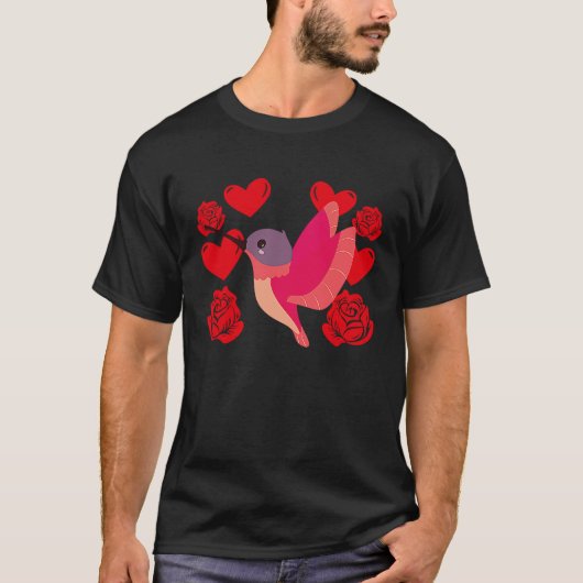 Love Heart Valentine's Day Roses Hummingbird Boys  T-shirt (Voorkant)
