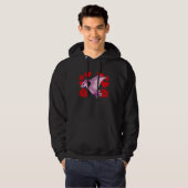 Love Heart Valentine's Day Roses Pterodactyl Boys  Hoodie (Voorkant volledig)