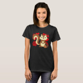 Love Heart Valentine's Day Roses Squirrel Boys Kid T-shirt (Voorkant volledig)