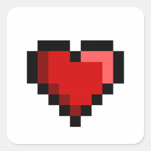 Love Heart Vierkante Sticker