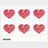 LOVE HEART VIERKANTE STICKER (Vel)