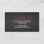 Love Heart Visitekaartjes Black en Dark Grey (Achterkant)