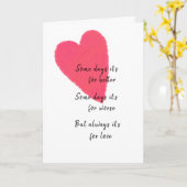 Love Heart Voeg een jaar bruiloft Jubileum Groeten Kaart (Gele Bloem)