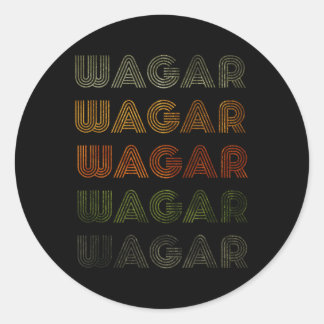 Love Heart Wagar T-shirt Grunge  Style Zwart Ronde Sticker