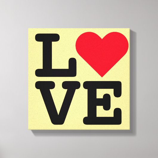 Love Heart Wedding Pas getrouwd Home Room Decor Ca Canvas Afdruk (Voorkant)