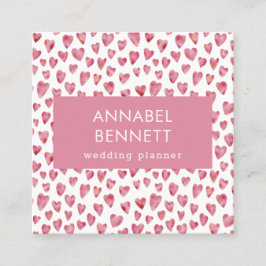 Love Heart Wedding Planner Vierkante Visitekaartje