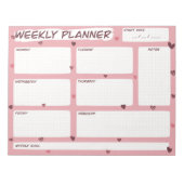 Love Heart Weekly Planner Notitieblok (Voorkant)