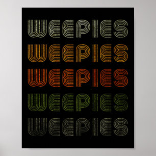 Love Heart Weepies T-shirt Grunge Style Zwart Poster