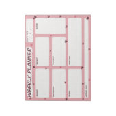 Love Heart Wekelijkse Planner Notitieblok (Linkerzijde)