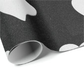 Love Heart White Glitter Valentijns Cadeaupapier (Rol Hoek)