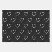 Love Heart White Glitter Valentijns's rapping Pape Inpakpapier Vel (Voorkant 3)