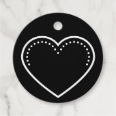 Love Heart White Valentijns Bedankjes Labels (Voorkant)