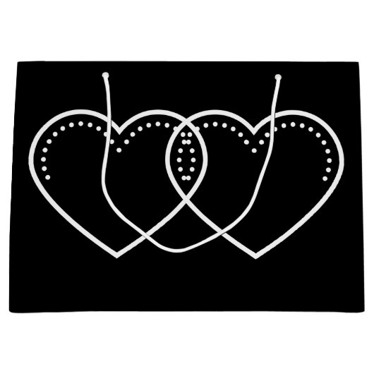 Love Heart White Valentijns Groot Cadeauzakje (Voorkant)