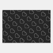 Love Heart White Valentijns Inpakpapier Vel (Voorkant 2)