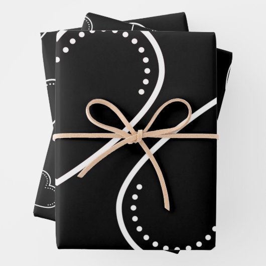 Love Heart White Valentijns Inpakpapier Vel (In situ)