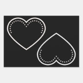 Love Heart White Valentijns Inpakpapier Vel (Voorkant)