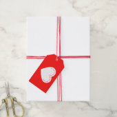 Love Heart White Valentijnse Gift Labels Cadeaulabel (Met Touw)