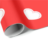 Love Heart White Valentijns's rapping Paper Cadeaupapier (Rol Hoek)
