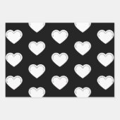 Love Heart White Valentijns's Wrapping Paper Sheet (Voorkant 3)