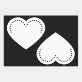 Love Heart White Valentijns's Wrapping Paper Sheet (Voorkant)