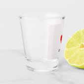 Love Heart with Funny Text Shot Glas (Links)