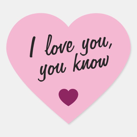 love heart with qoute hart sticker (Voorkant)