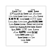 Love Heart Word Cloud Rubberstempel (Afrduk)