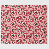 Love Heart Wrapping Paper Cadeaupapier (Vlak)