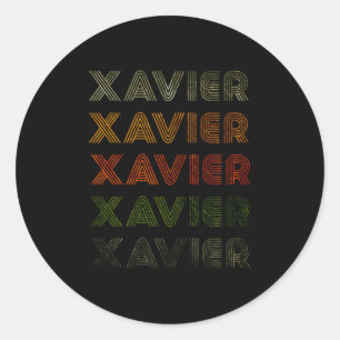 Love Heart Xavier T-shirt Grunge_vintage Stijl Zwa Ronde Sticker