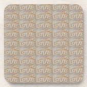 Love Heart Zee Shell Beach Hearts Seashells Summer Drankjes Onderzetter (Voorkant)