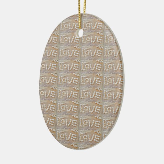 Love Heart Zee Shell Beach Hearts Seashells Summer Keramisch Ornament (Links)