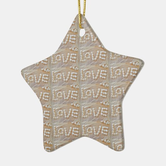 Love Heart Zee Shell Beach Hearts Seashells Summer Keramisch Ornament (Links)