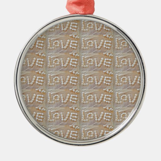 Love Heart Zee Shell Beach Hearts Seashells Summer Metalen Ornament (Voorkant)