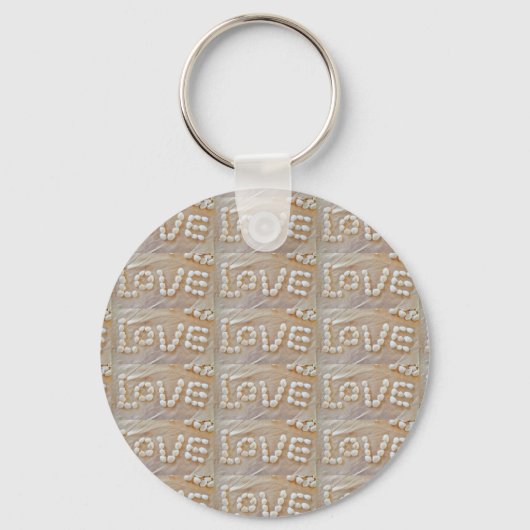 Love Heart Zee Shell Beach Hearts Seashells Summer Sleutelhanger (Voorkant)