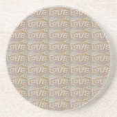 Love Heart Zee Shell Beach Hearts Seashells Summer Zandsteen Onderzetter (Voorkant)
