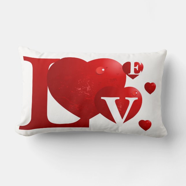LOVE Hearts Amerikaanse MoJo Pillow Kussen (Voorkant)