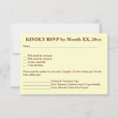 Love Hearts and Red Rose Wedding RSVP Menu Invite Kaart (Voorkant)