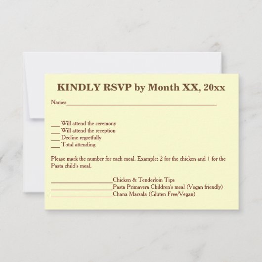 Love Hearts and Red Rose Wedding RSVP Menu Invite Kaart (Voorkant)