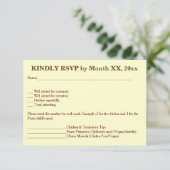 Love Hearts and Red Rose Wedding RSVP Menu Invite Kaart (Staand voorkant)