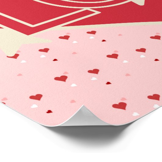 Love Hearts and Stars Poster (Hoek)