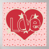 Love Hearts and Stars Poster (Voorkant)