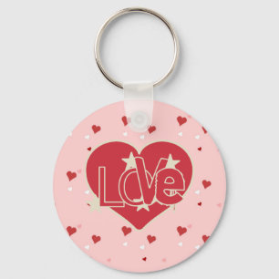 Love Hearts and Stars Sleutelhanger