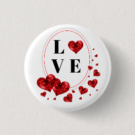 Love Hearts Artwork Design Ronde Button 3,2 Cm