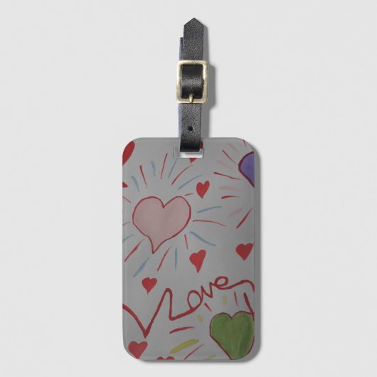 Love Hearts Bagagelabel (Voorkant (verticaal))