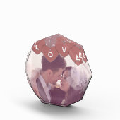 Love Hearts Banner Romantic Overlaid Custom Photo Fotoblokken (Rechts)