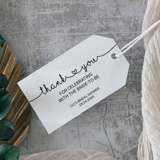 Love Hearts Bedankt voor je plezier Cadeaulabel