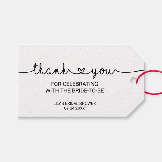 Love Hearts Bedankt voor je plezier Cadeaulabel (Voorkant (Horizontaal))