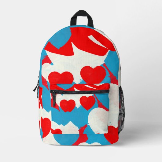 Love Hearts Bedrukte Rugzak (Voorkant)