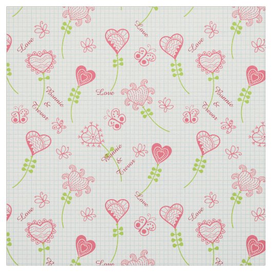 Love Hearts Blooming 2 Stof (Swatch)