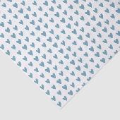 Love Hearts Blue Waterverf Pattern Party Tissuepapier (Detail)